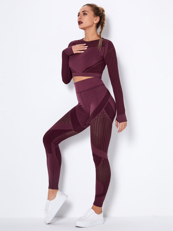 Maillot de Sport 2 Pièces Élastique Design Structuré
