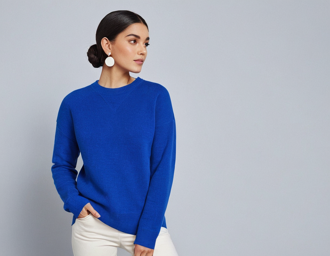 Pull Femme Marine Manches Longues - PanierRoyale