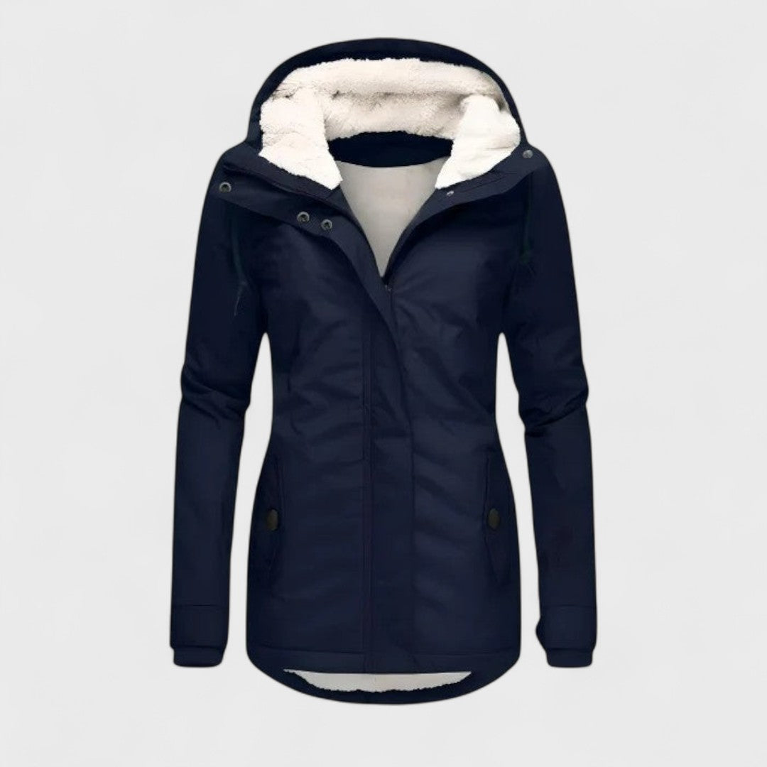 Veste Femme Imperméable Capuche Coupe Ajustée Résistante