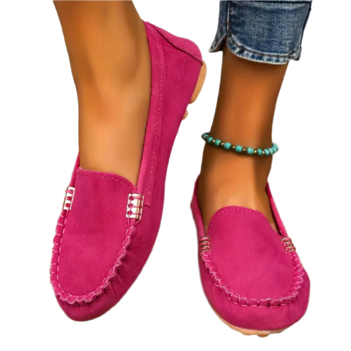 Mocassins chic en cuir avec lacets et bout arrondi