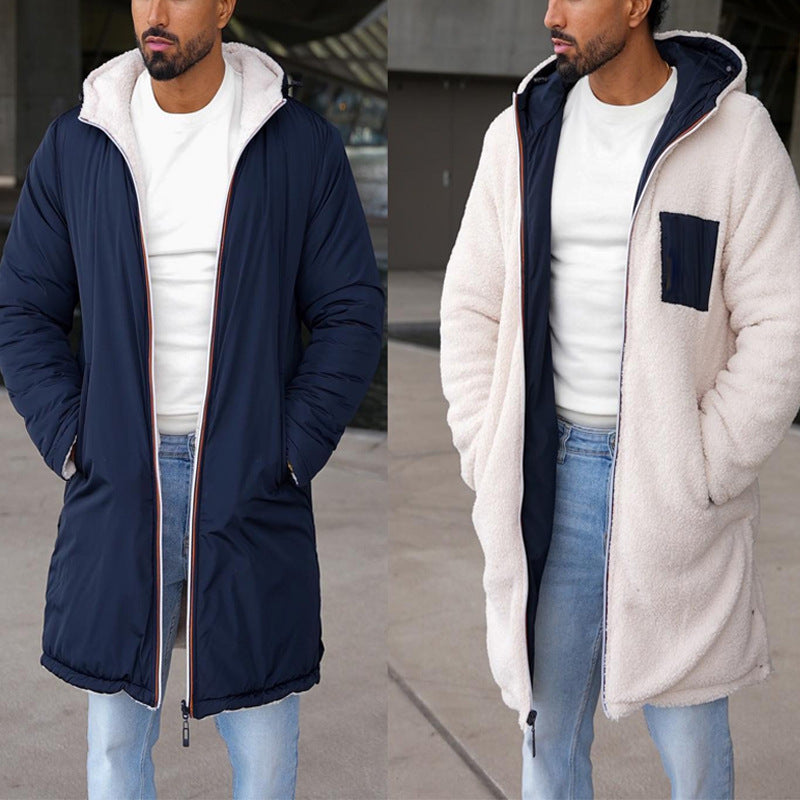 Sweat à capuche épais polaire zippé hommes - PanierRoyale