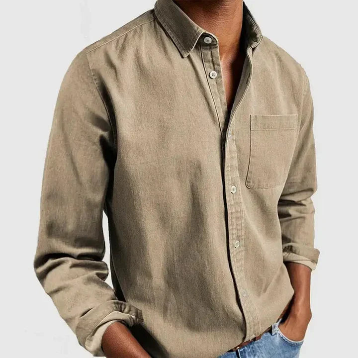 Chemise Coton Classique à Manches Longues