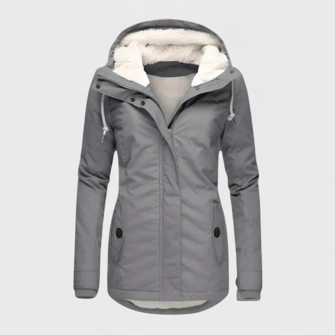 Veste Femme Imperméable Capuche Coupe Ajustée Résistante
