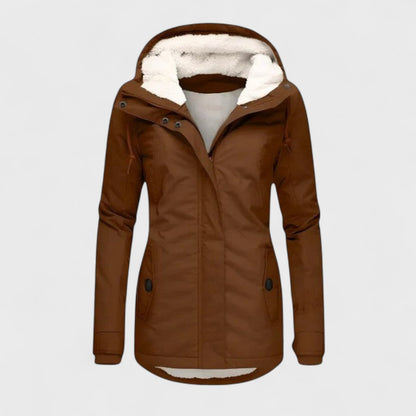 Veste Femme Imperméable Capuche Coupe Ajustée Résistante