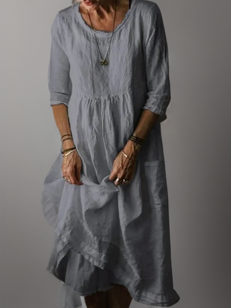 Robe Femme Élégante Manches Longues Noir