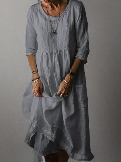 Robe Femme Élégante Manches Longues Noir