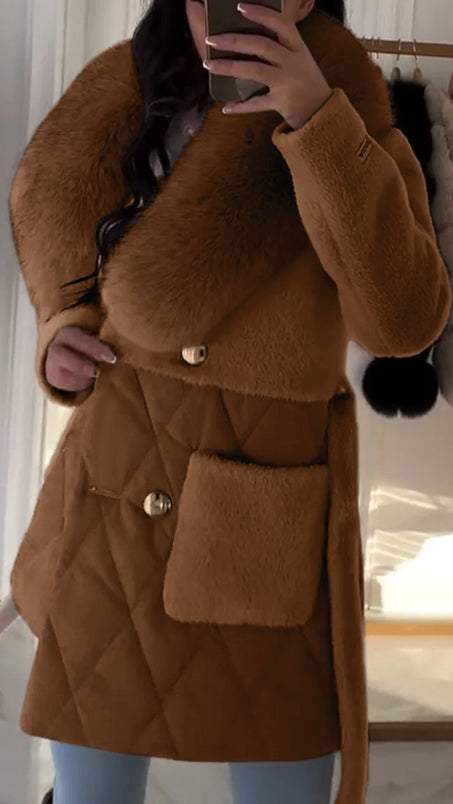 Manteau Femme Hiver Fausse Fourrure Doux et Chaud