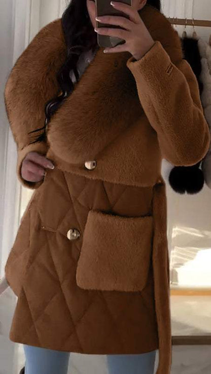 Manteau Femme Hiver Fausse Fourrure Doux et Chaud