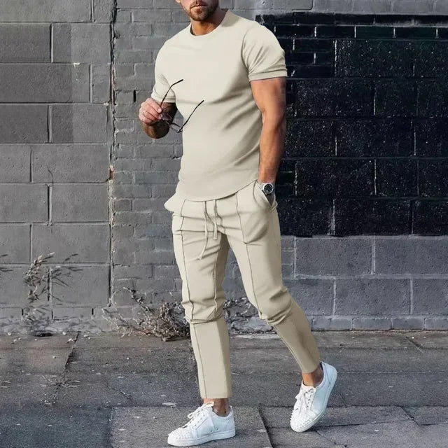 Survêtement Homme Décontracté avec T-Shirt et Jogger Slim Fit