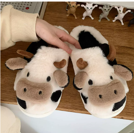 Chaussons Femmes Hiver Chauffants avec Motif Animal - PanierRoyale