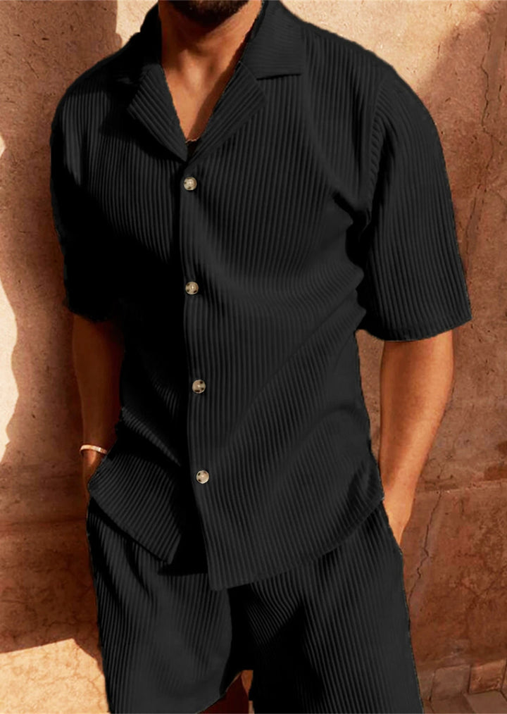 Short de sport homme avec t-shirt rayé court-manche - BerlinGlamour