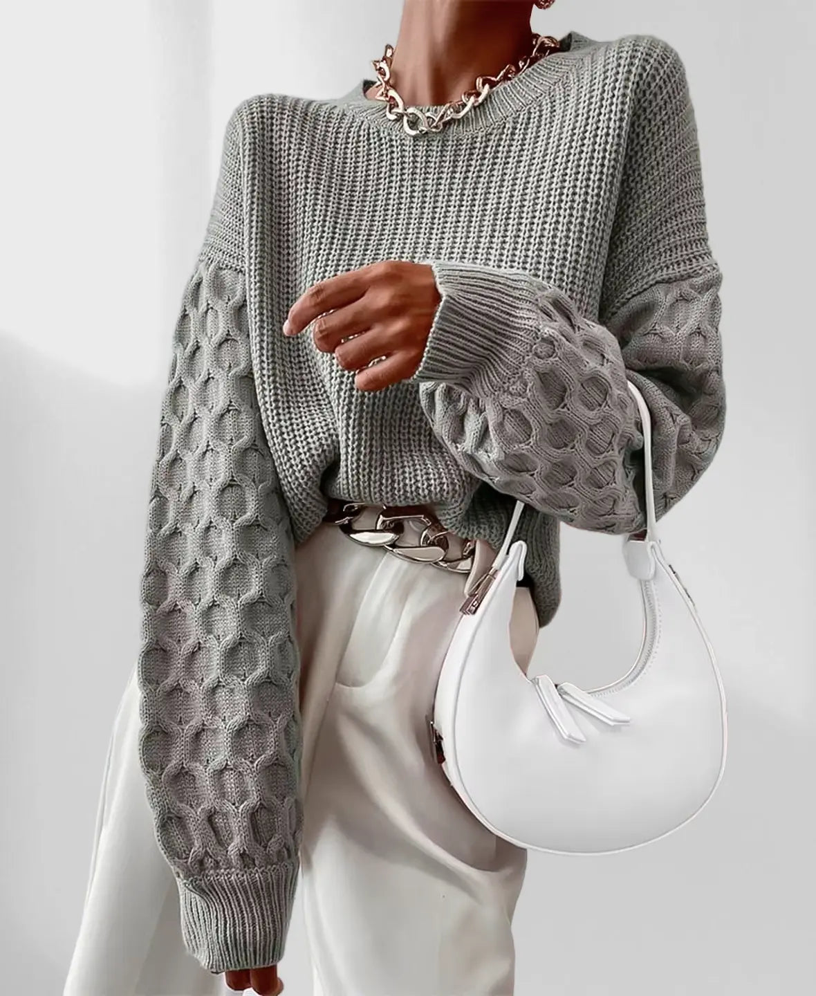 Pull Femme Col Rond Doux pour Automne