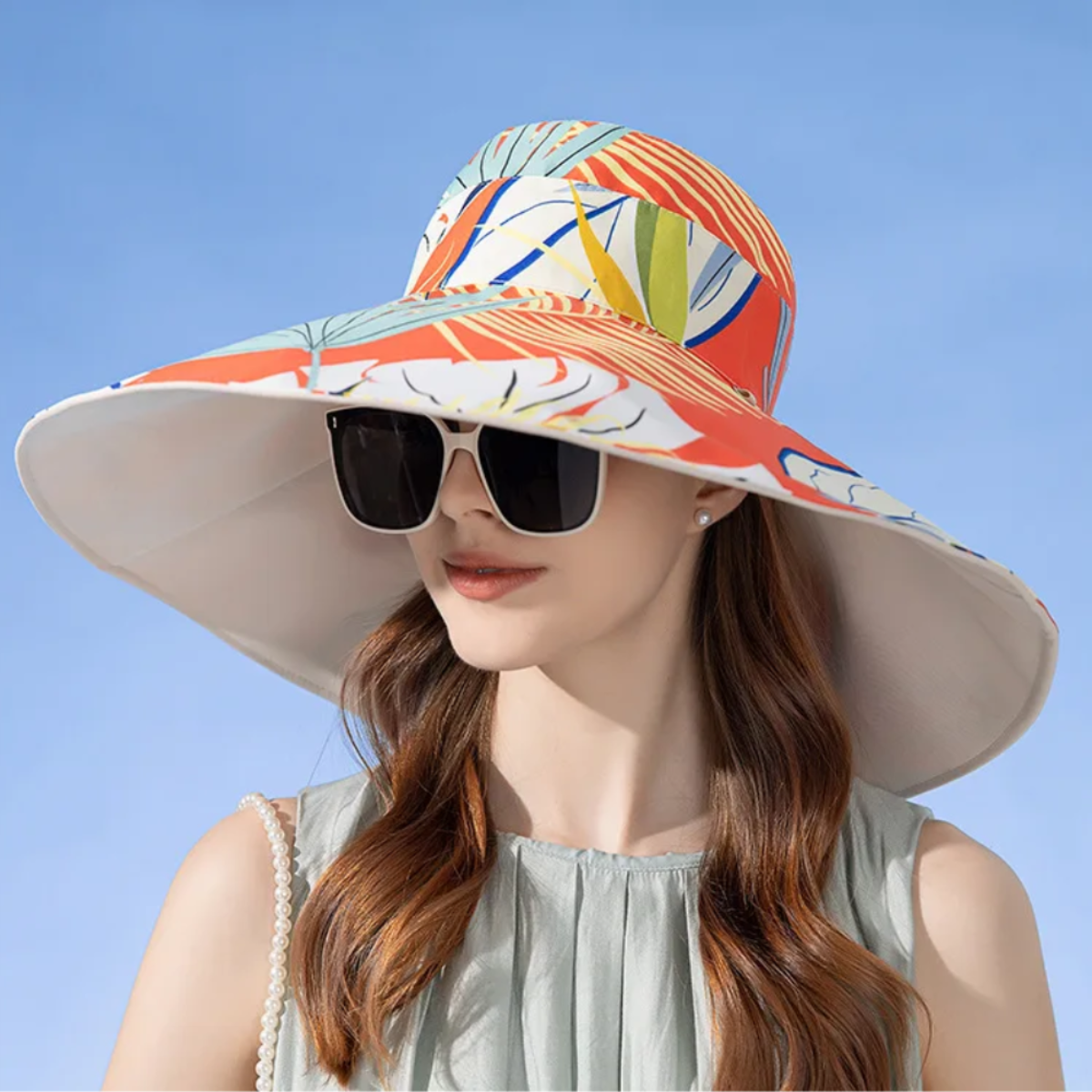 Chapeau de soleil Été Léger à Bord Large Réversible