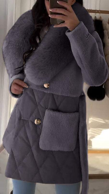 Manteau Femme Hiver Fausse Fourrure Doux et Chaud