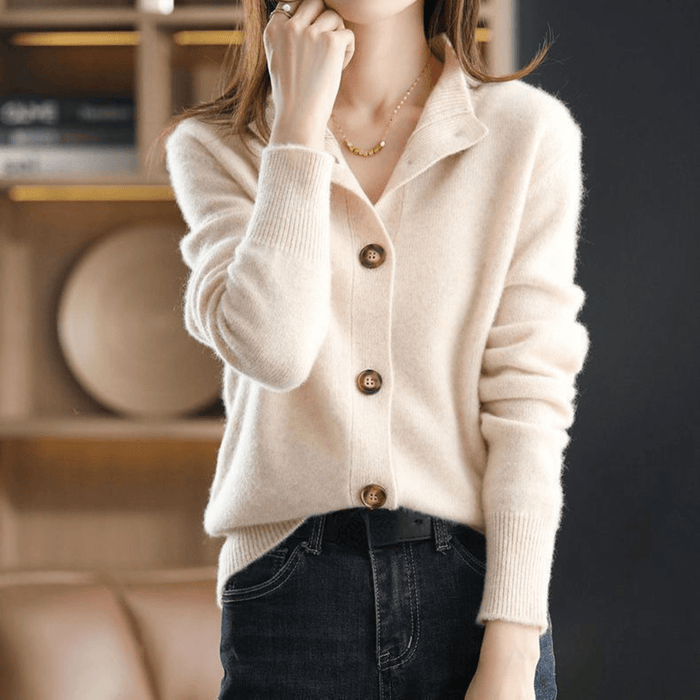 Gilet femme en laine marron doux et chic