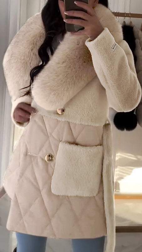 Manteau Femme Hiver Fausse Fourrure Doux et Chaud