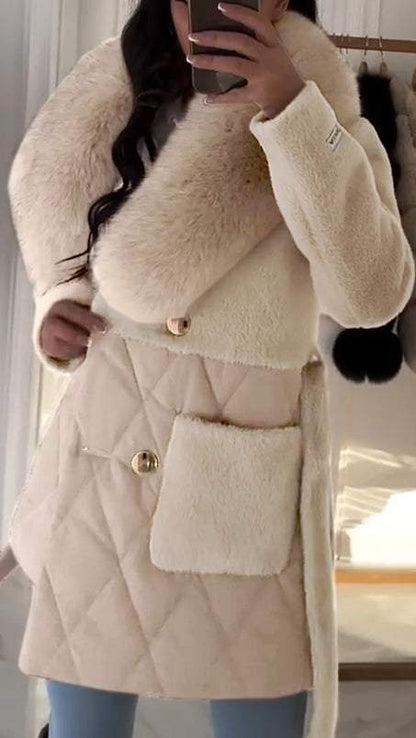 Manteau Femme Hiver Fausse Fourrure Doux et Chaud