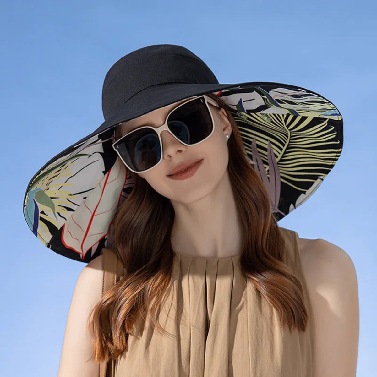 Chapeau de soleil Été Léger à Bord Large Réversible
