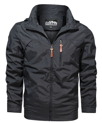 Blouson Homme Imperméable Noir Waterproof