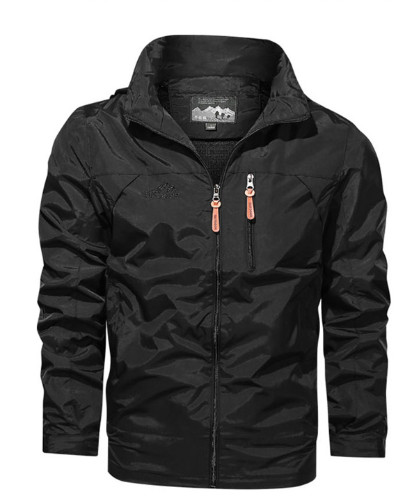 Blouson Homme Imperméable Noir Waterproof - PanierRoyale