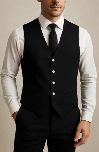 Costume Mariage Homme Slim Fit Noir - PanierRoyale