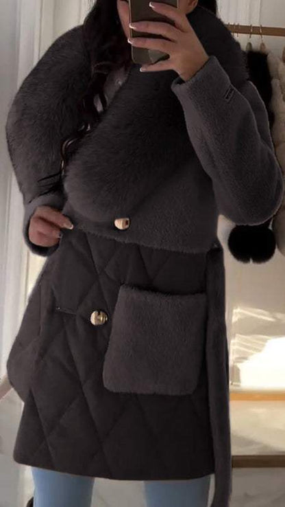 Manteau Femme Hiver Fausse Fourrure Doux et Chaud