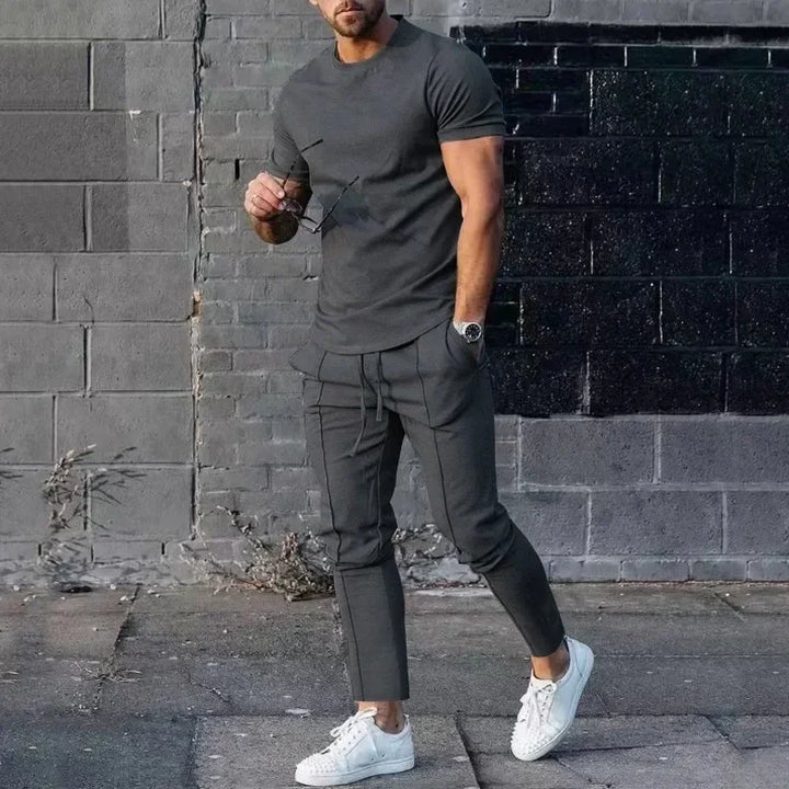 Survêtement Homme Décontracté avec T-Shirt et Jogger Slim Fit