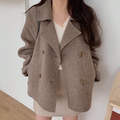 Manteau Femme Classique à Boutons Double Boutonnage