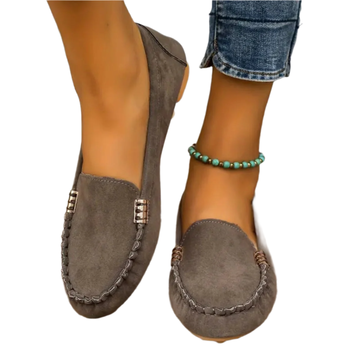 Mocassins chic en cuir avec lacets et bout arrondi