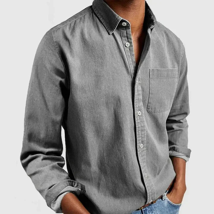 Chemise Coton Classique à Manches Longues