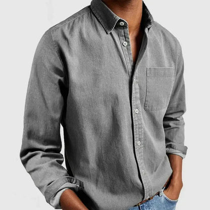 Chemise Coton Classique à Manches Longues
