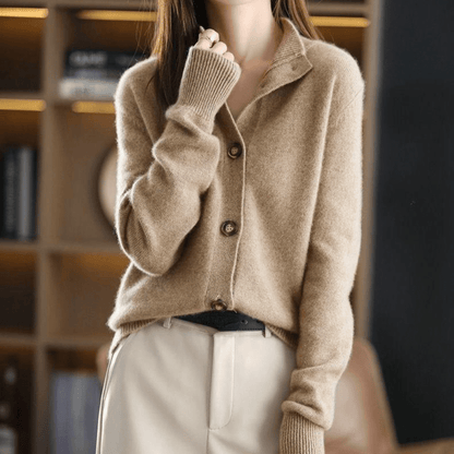 Gilet femme en laine marron doux et chic