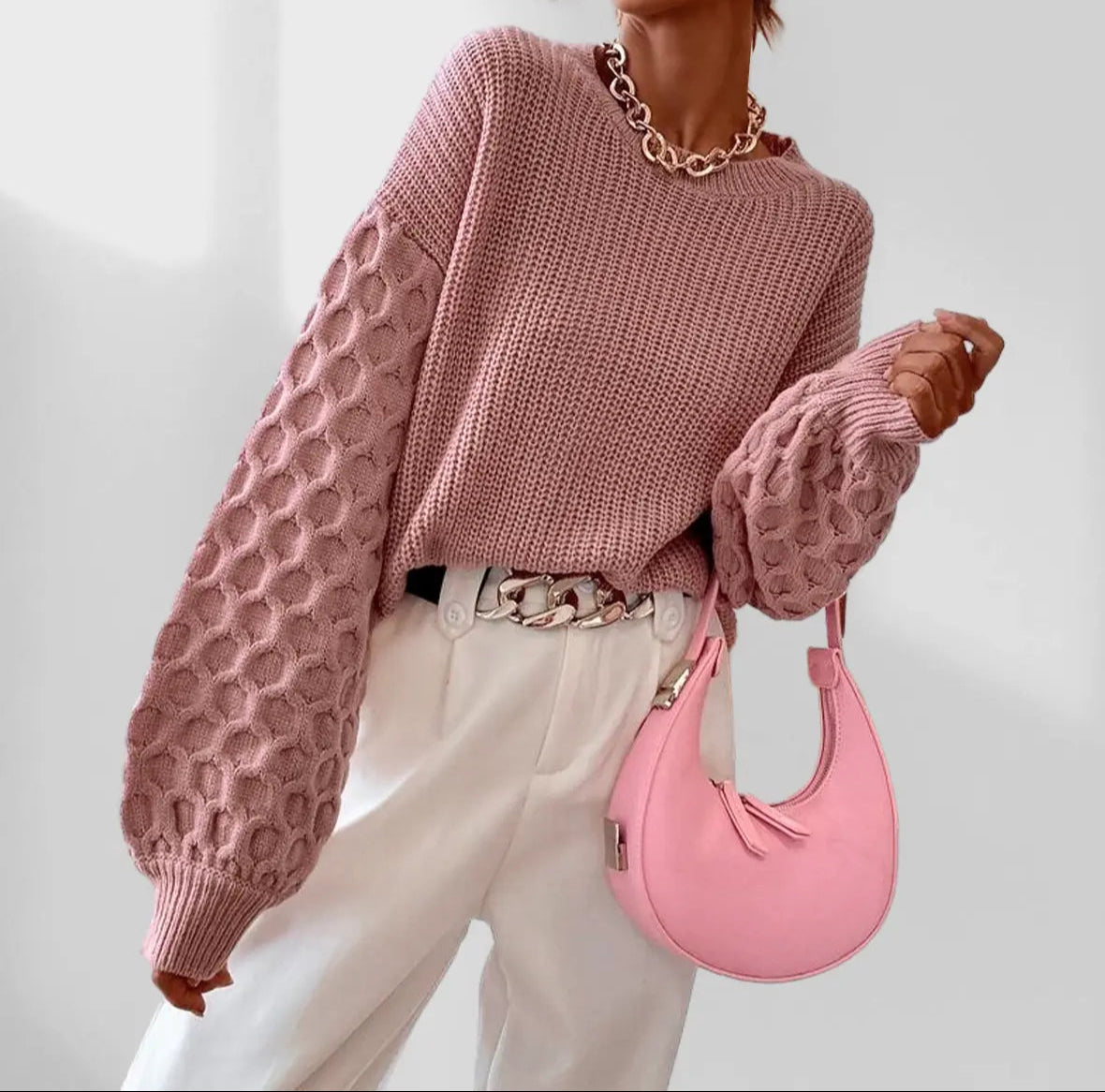 Pull Femme Col Rond Doux pour Automne