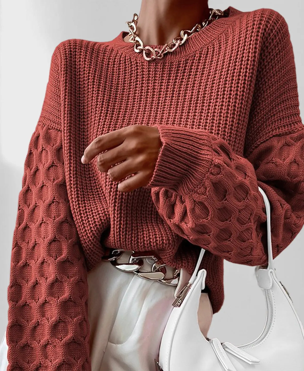 Pull Femme Col Rond Doux pour Automne - PanierRoyale