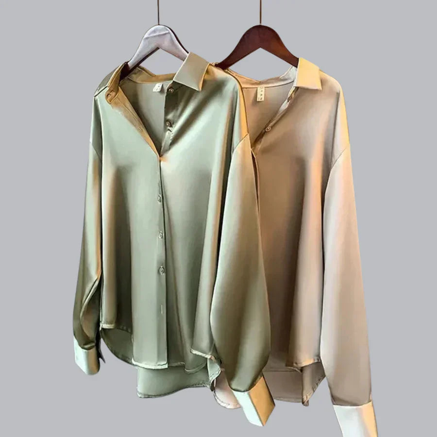 Chemisier Élégant en Soie pour Femme - Blouse Féminine Chic - PanierRoyale