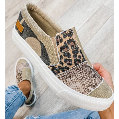 Baskets Femme à Talon Bas avec Patches Colorés