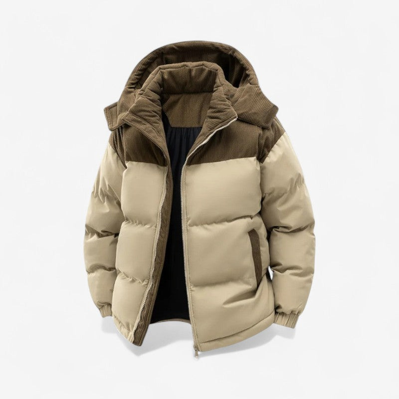 Veste Étanche Hiver avec Capuche et Poches Zippées - PanierRoyale