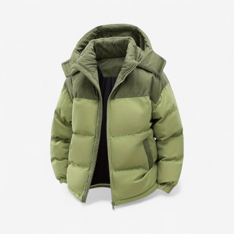 Veste Étanche Hiver avec Capuche et Poches Zippées