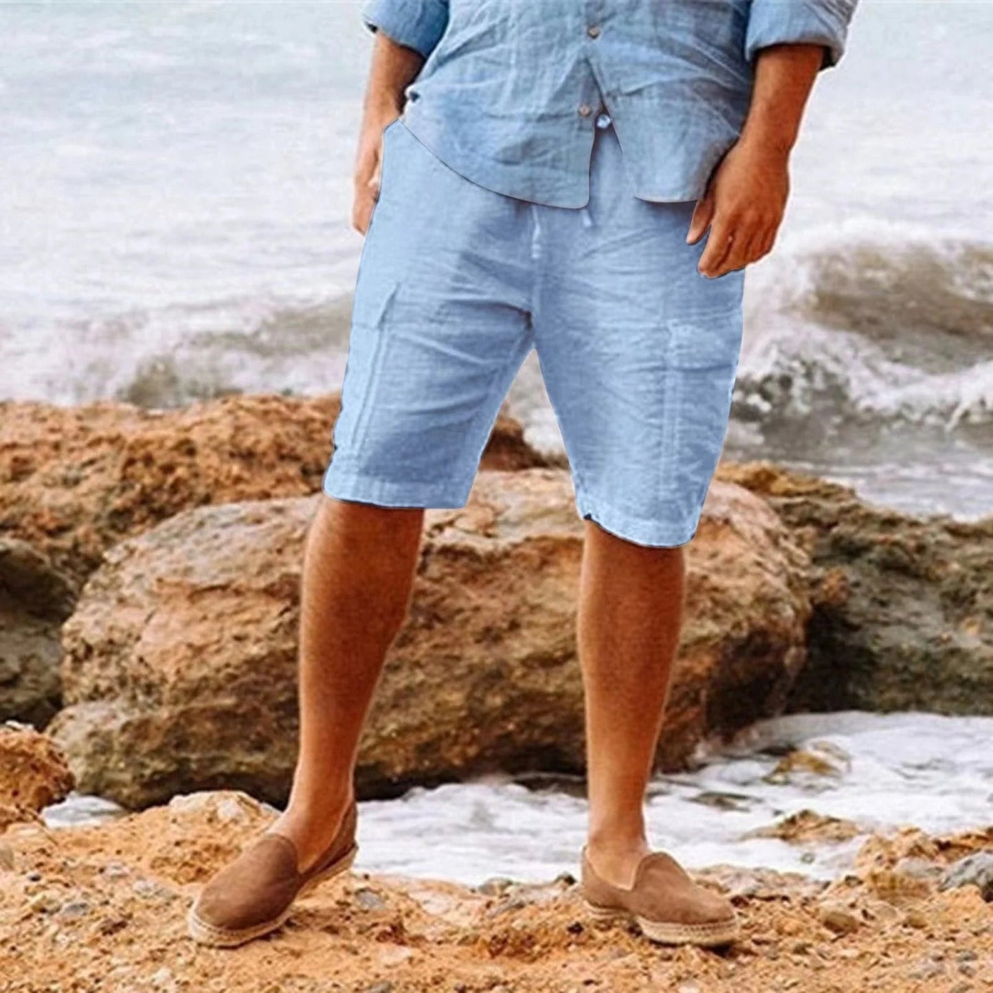 Short Décontracté Homme Blanc Casual