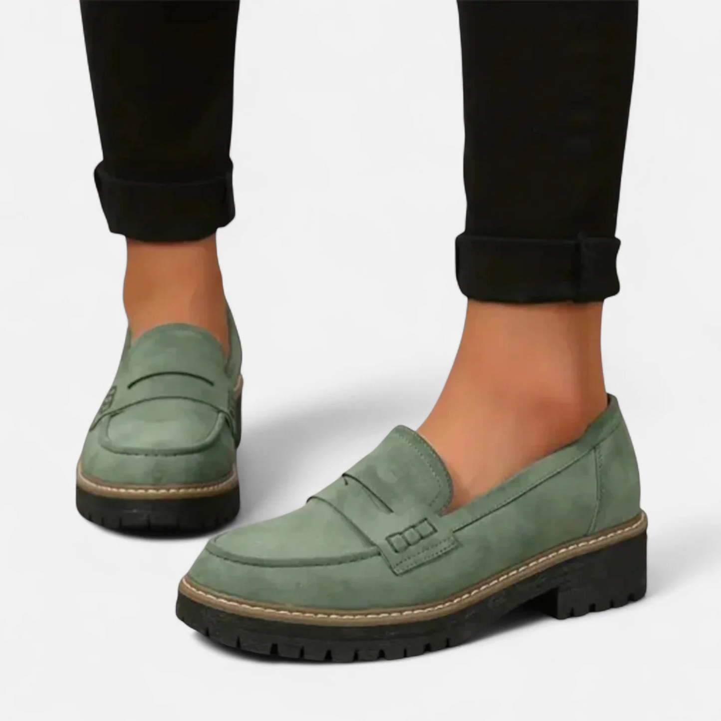 Chaussures Loafer Femmes Classiques à Semelle Épaisse