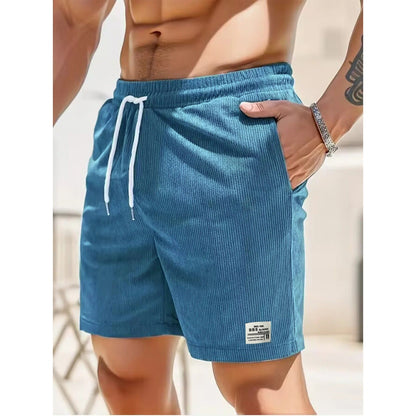 Short Décontracté Élastique avec Poches pour Homme Été