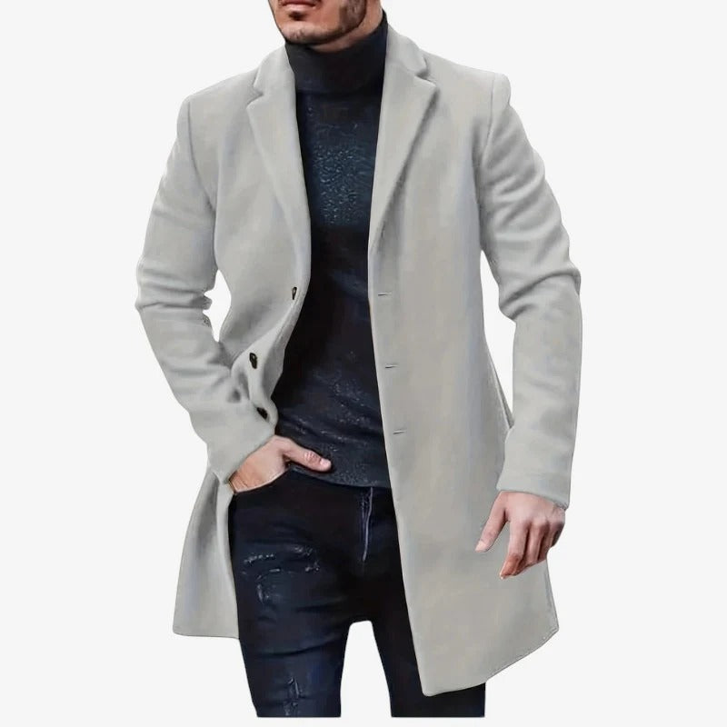 Manteau Femme Long Noir Élégant Hiver