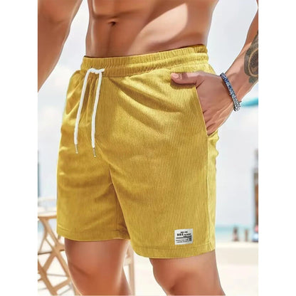 Short Décontracté Élastique avec Poches pour Homme Été