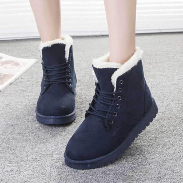 Bottines Femme Neige avec Semelles antidérapantes