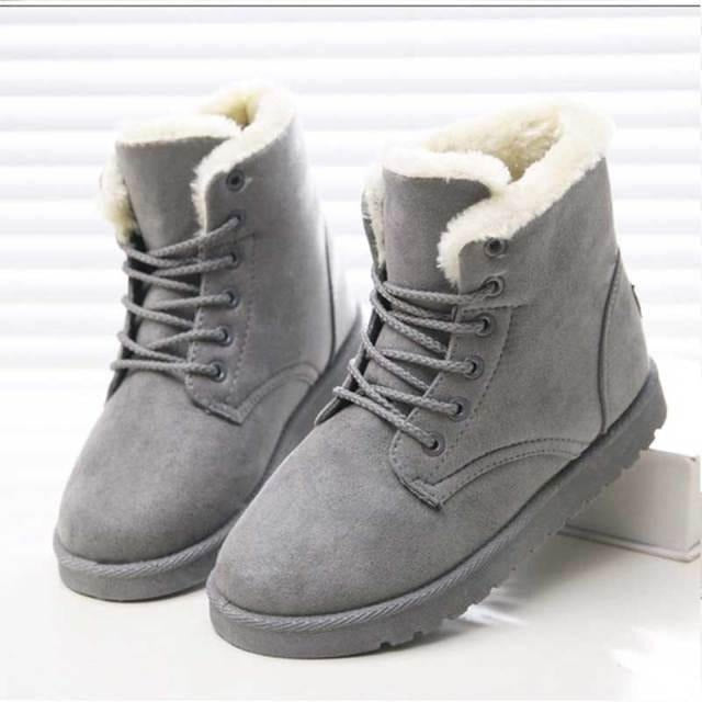 Bottines Femme Neige avec Semelles antidérapantes
