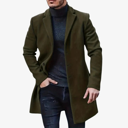 Manteau Femme Long Noir Élégant Hiver