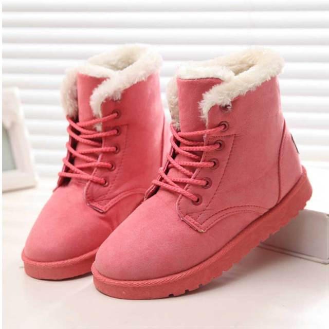 Bottines Femme Neige avec Semelles antidérapantes