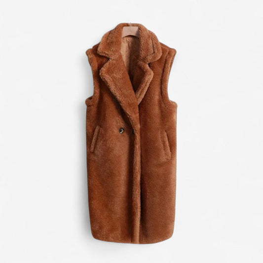 Gilet Teddy Court et Doux pour Femme - PanierRoyale