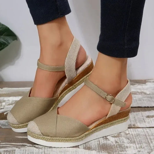 Sandales Platesforme Tressées pour Femmes Été - PanierRoyale