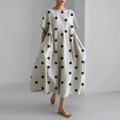 Robe Été Florale Taille Droite pour Femme